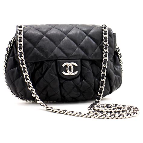 chanel bag transparent and leather with black chain|beautiful black leather Chanel bag.